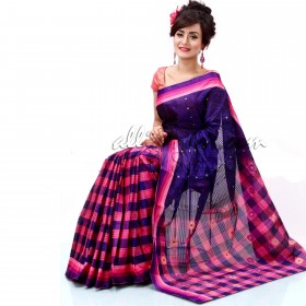 Tangail Traditional Half Silk yarn dyed Sharee with Lucrative design